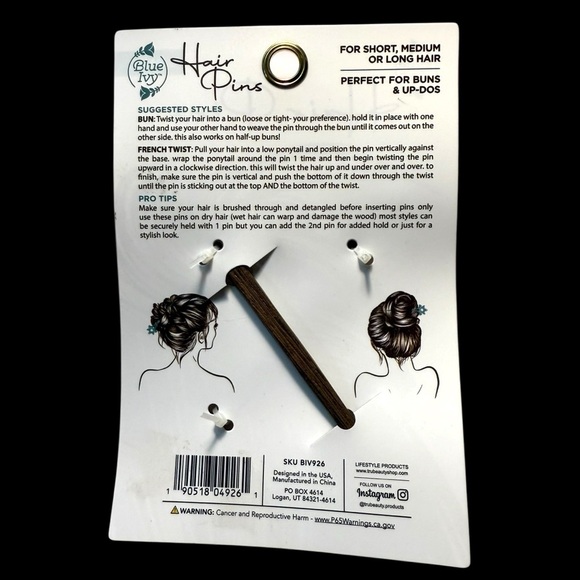 NWT Vintage Blue Ivy Mystical Bohemian Retro Style 6” Hair Pins - Picture 2 of 11